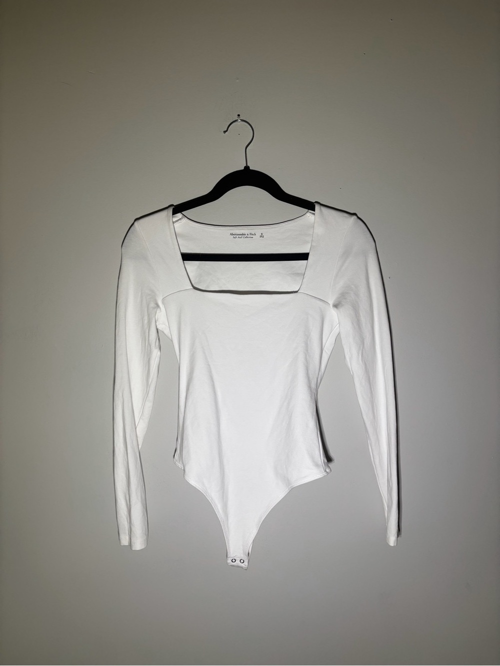 Abercrombie & Fitch White Long Sleeve Bodysuit Size Small